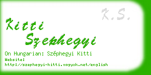 kitti szephegyi business card